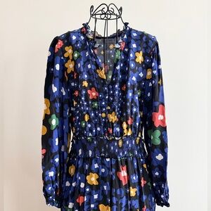 Vibrant Floral Long Sleeve Dress